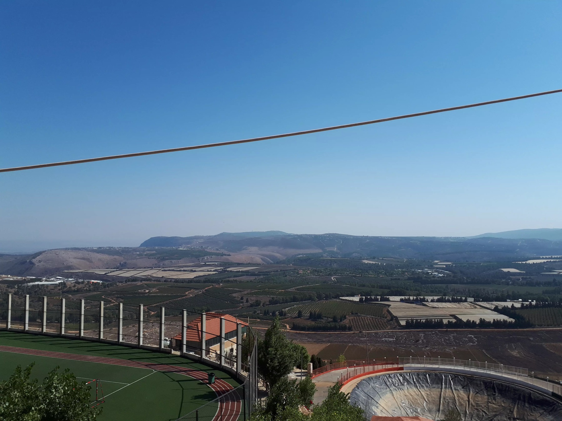 Landscape view from the Lebanese border toward the hills of Alma
