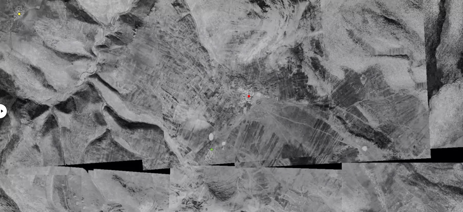 Aerial photograph of Alma before 1948
